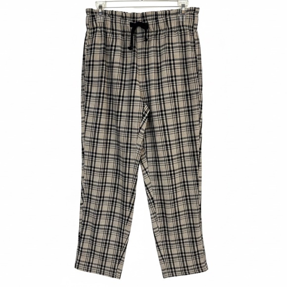 Zara Pants - Zara Women’s Ultra High-Rise Plaid Trousers Beige/Black/Brown Check Medium